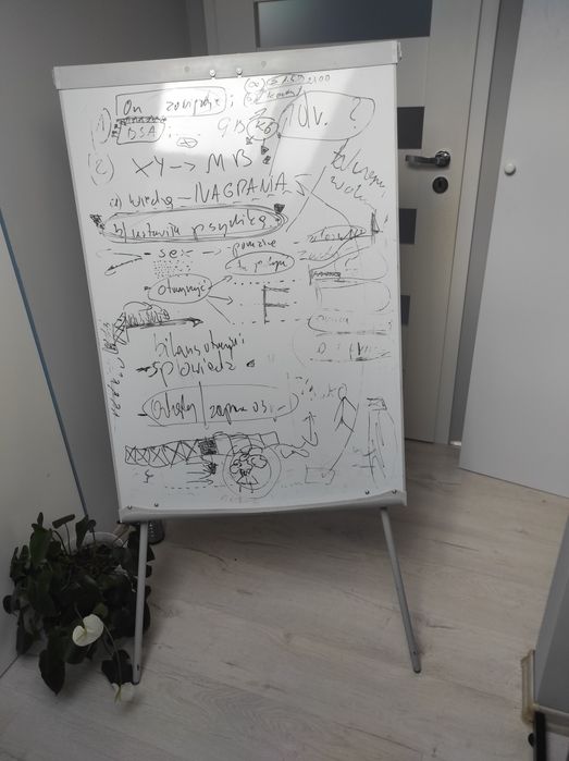 Tablica suchoscierna Flipchart biurowa samo stojąca  70x100
