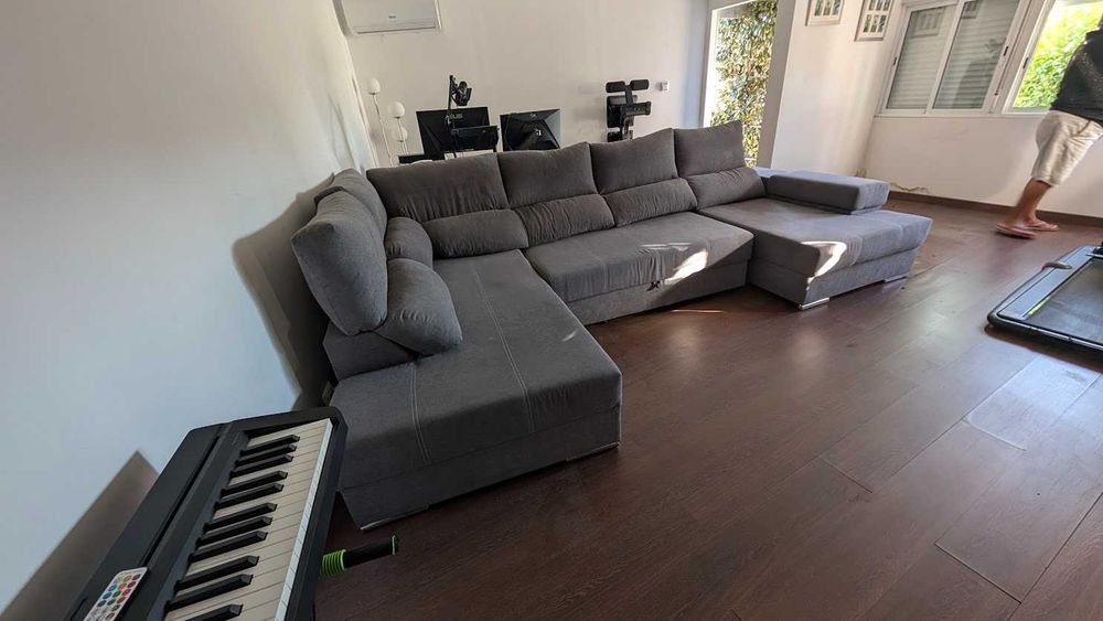 Sofá cama c/ chaise long