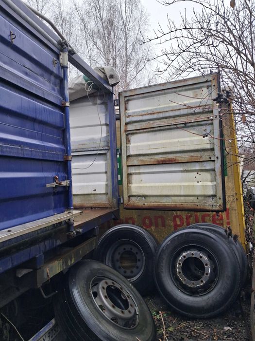 прицеп самоскидний, контейнеровоз