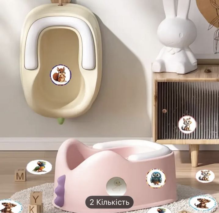 Наклейка в горщик, наклейка в дитячий горщик, термо наклейки в горщик