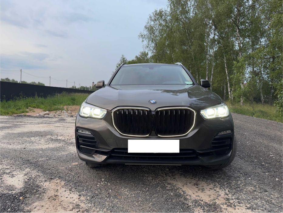 ноздри на bmw x5 g05 x5m f95 iconic glow с лед подсветкой Решетка радиатора бмв х5 г05 ф95 Черный глянец