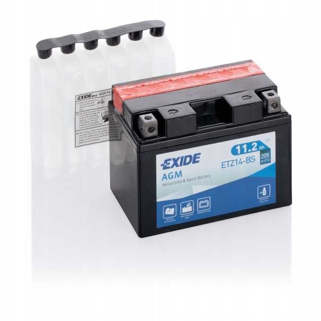Akumulator Motocyklowy EXIDE ETZ14-BS 12V YTZ14-BS FTZ14-BS 12AH 205A
