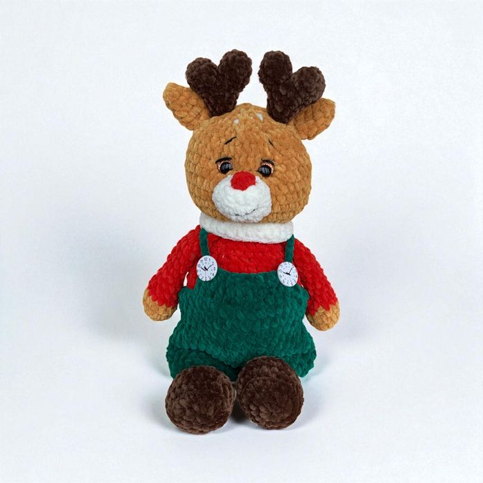 Мяка іграшка Різдвяний олень 40 см подарунок на Новий рік