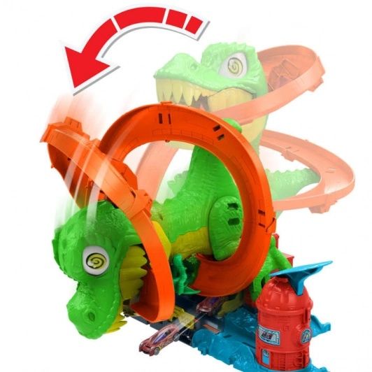 Ігровий набір Hot Wheels City Атака вогняного Ті-Рекса. Хот вілс автотрек дракон