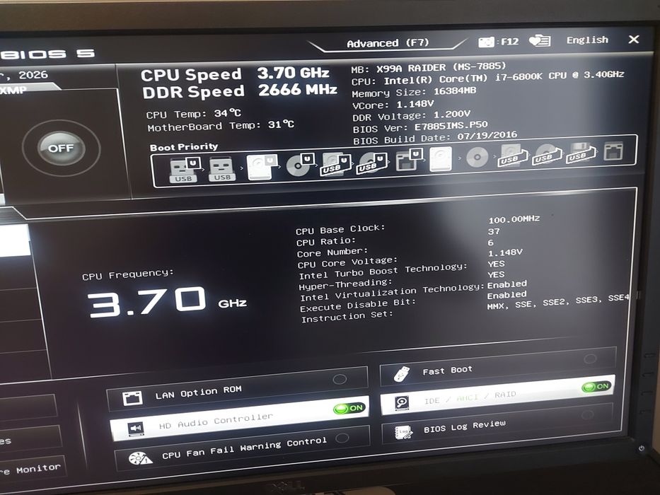 Компьютер Core I7 -6800K