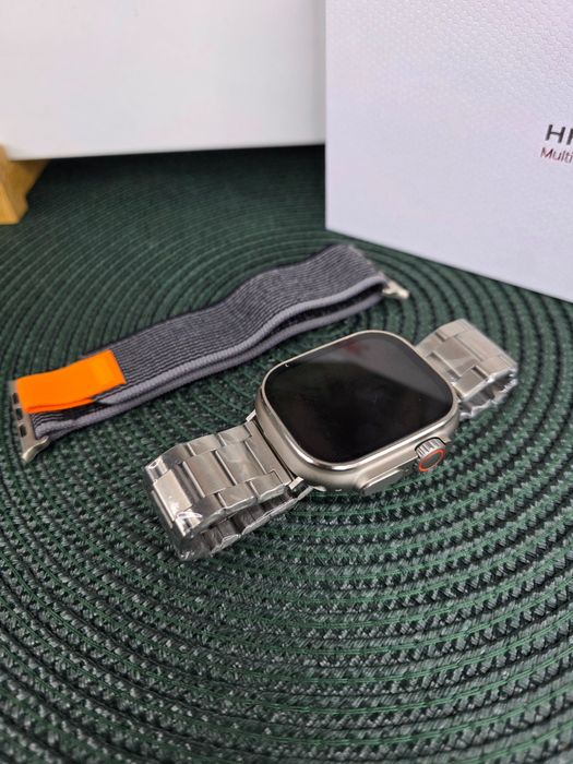 smartwatch na srebrnej bransolecie męski , AMOLED, nowy