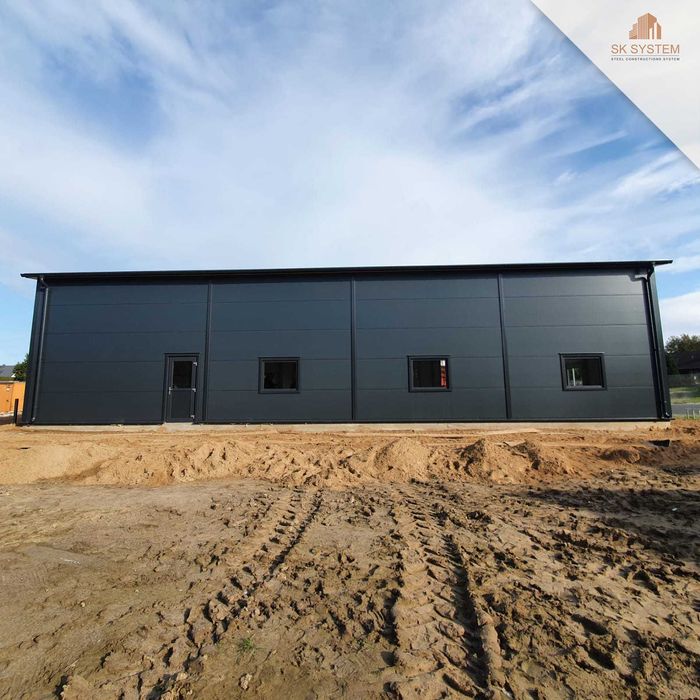 Hala 252 m2 stalowa magazyn warsztat płyta konstrukcja SK SYSTEM