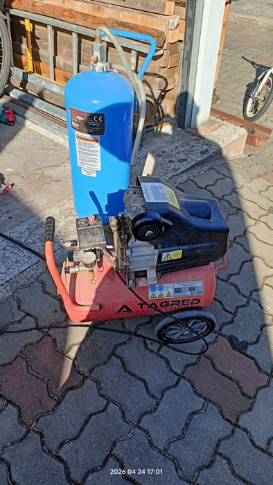 Kompresor sprężarka 24L + sodowarka piaskarka sodownica 25L