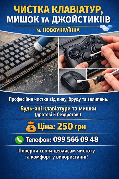 Чистка комп'ютерної техніки. М.Новоукраїнка