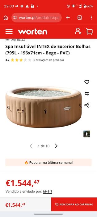 Intex PureSpa Spa 4 pessoas Bege piscina jacuzzi Insuflável