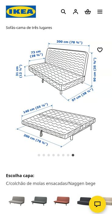 Cama ikea (sofá-cama)