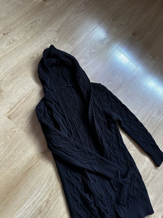 Damski sweter kardigan z kapturem