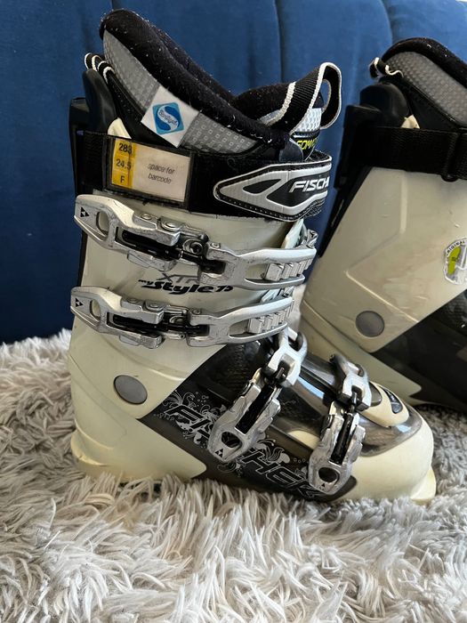 FISCHER MyStyle75 r.38 24,5cm Buty Narciarskie Zjazdowe Białe Damskie