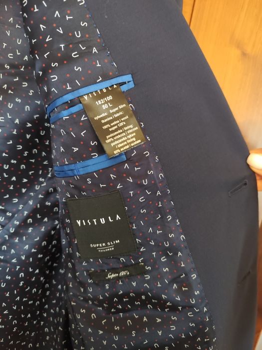 Vistula, granatowy garnitur 182/100/98