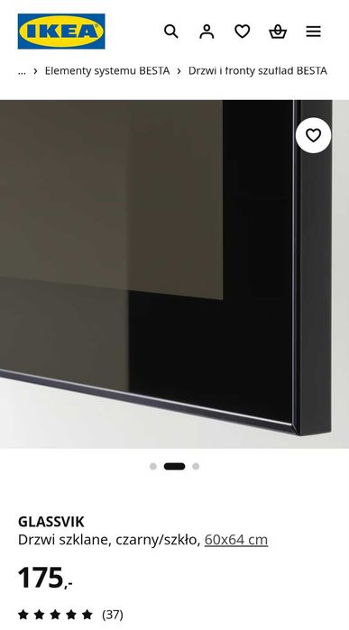 Zestaw dwóch witryn IKEA Besta