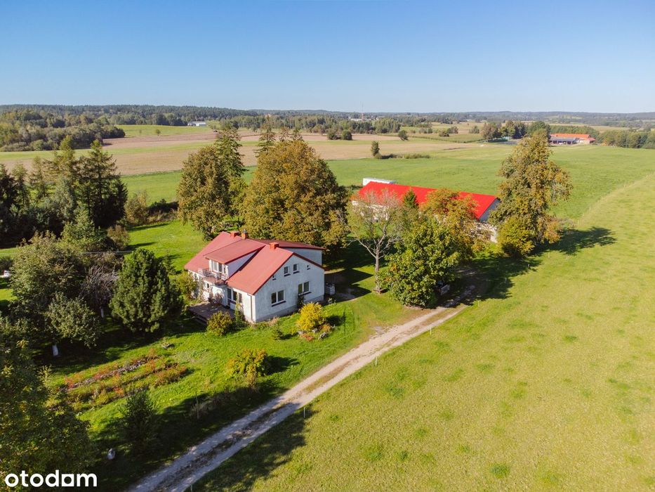 Zadbany dom / siedlisko "w polu", stodoła, agroturystyka, 4,8 ha