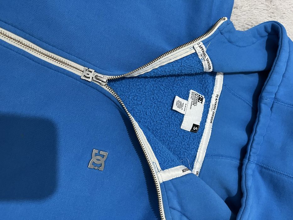 DC r. S niebieska meska rozpinana bluza z kapturem