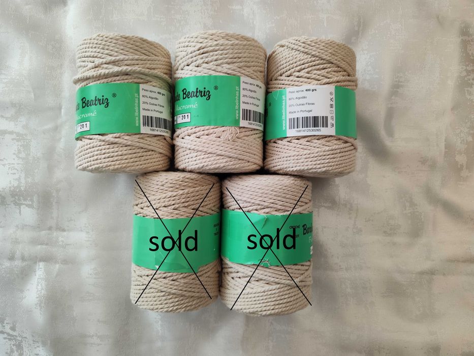 4 Packs Barbante macrame, boa Qualidade, NOVO