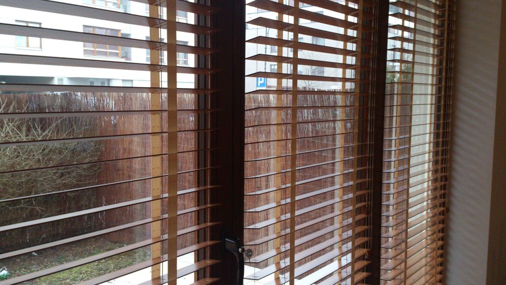 ŻALUZJE Drewniane BAMBUSOWE  50mm 35mm 65mm NA WYMIAR - ROLETY Plisy