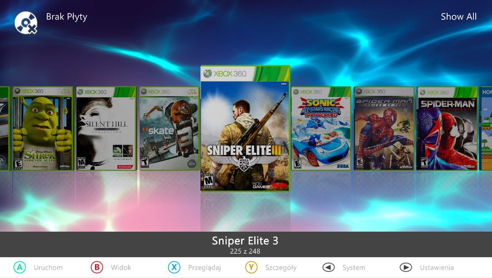 Dysk XBOX 360 1TB Slim S E Emulatory CLASSIC NES SNES Atari RGH 248