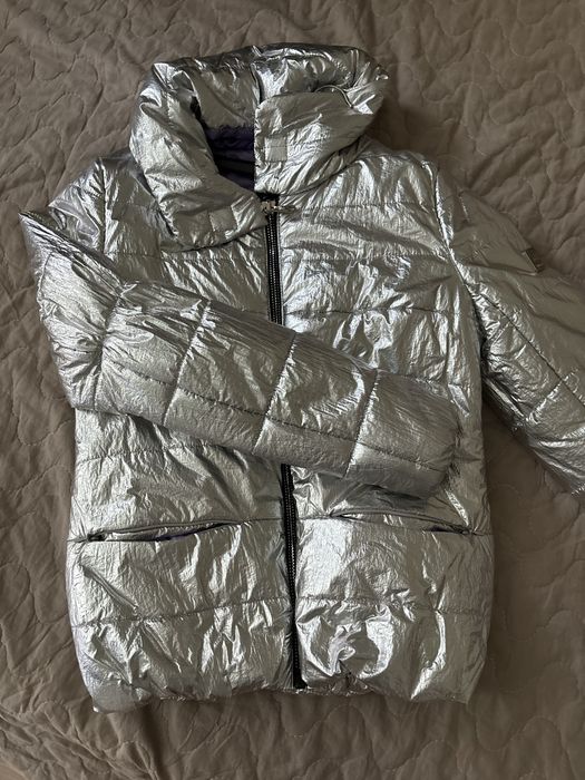Куртка деми,цвет серебро