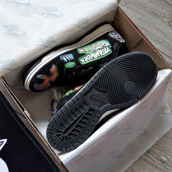 Чоловічі кросівки Nike Neckface x Dunk Low Pro SB "Black" Розміри 40-45