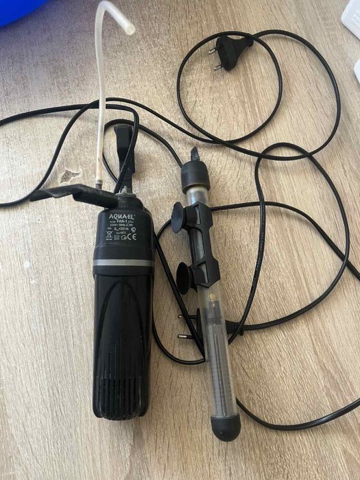 Фильтр Aquael Fan 1 plus. Лампа погружная для аквариума.