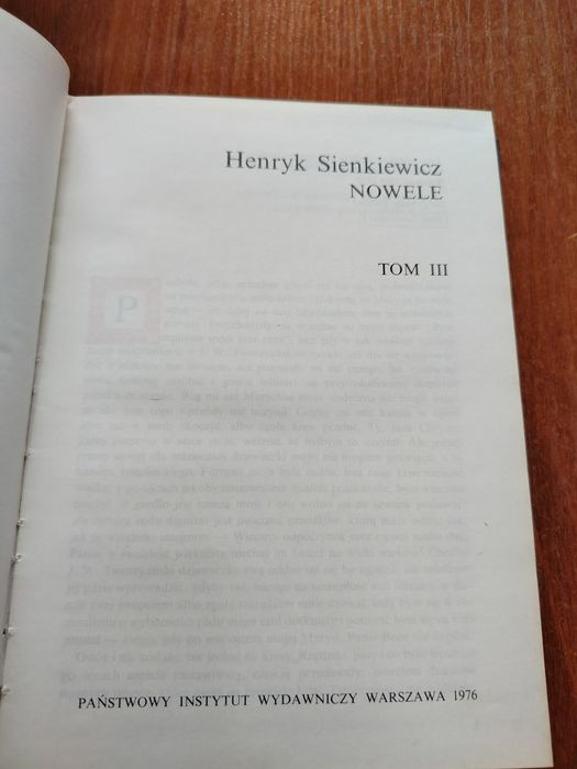 Pisma wybrane "Nowela"  Tom 1, 2, 3   Henryk Sienkiewicz