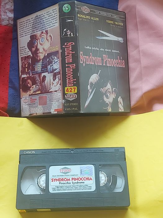 Kaseta VIDEO VHS orginalna Horror Syndrom Pinocchia 1996rok unikatowa