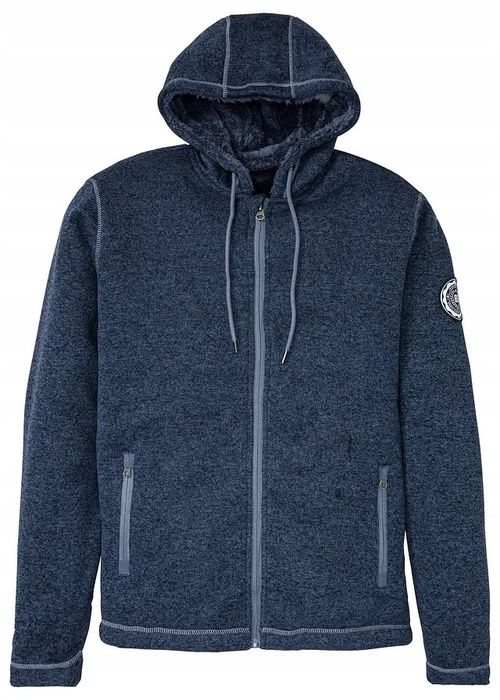 B.P.C bluza męska indigo z kapturem ocieplana S.