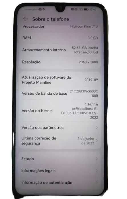 Huawei P Smart telemovel Iphone