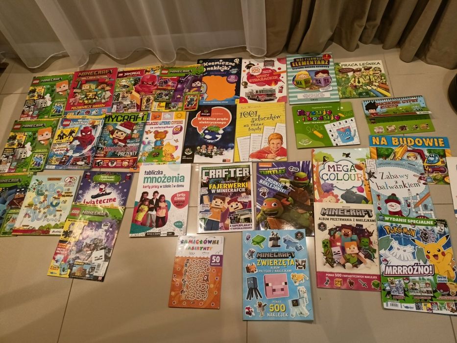 Zestaw książeczek, czasopism, nowe