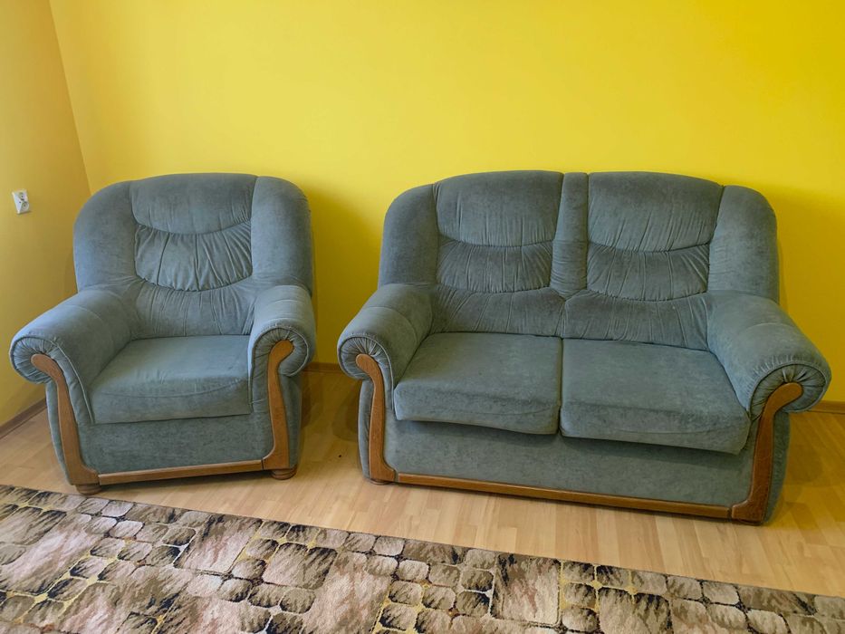 Zestaw mebli tapicerowanych: 3 rozkładana, 2 , 1