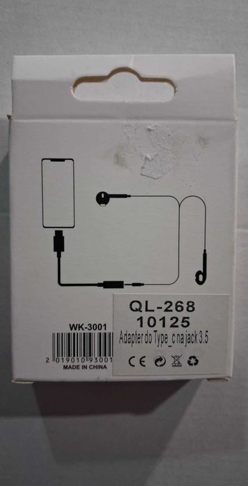 Przejściówka z USB Typ C na słuchawki 3,5mm