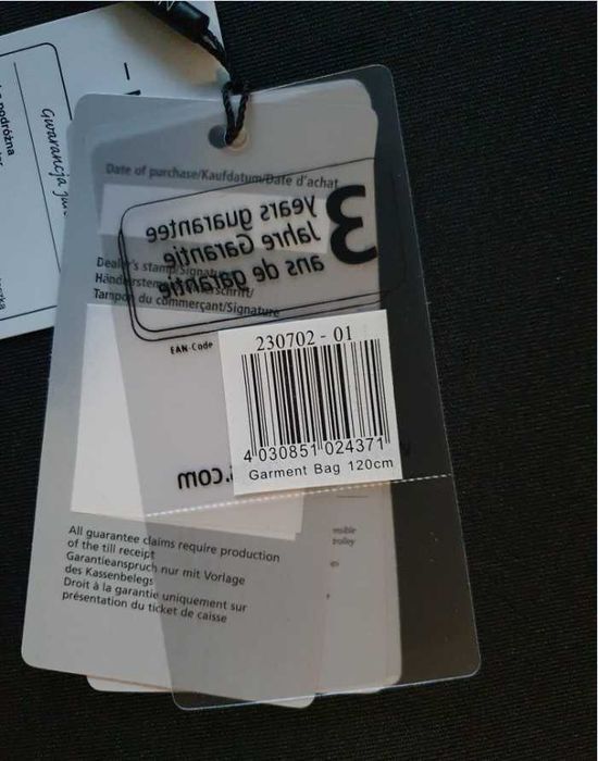 Pokrowiec na garnitur torba podróżna Titan