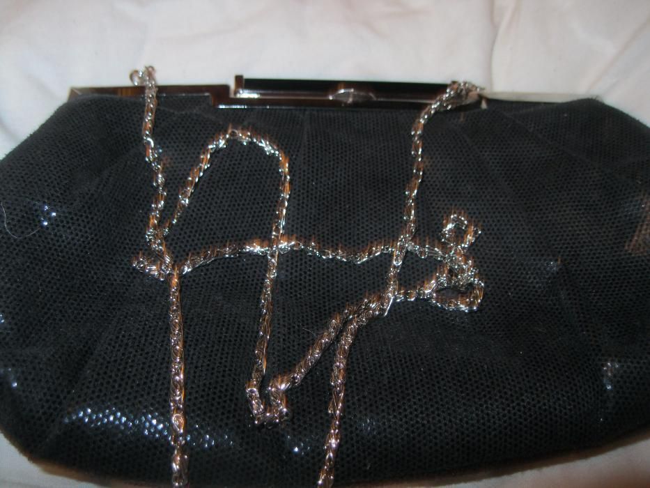 Accessorize клатч сумка черный с переливом цепочка как новый нарядный