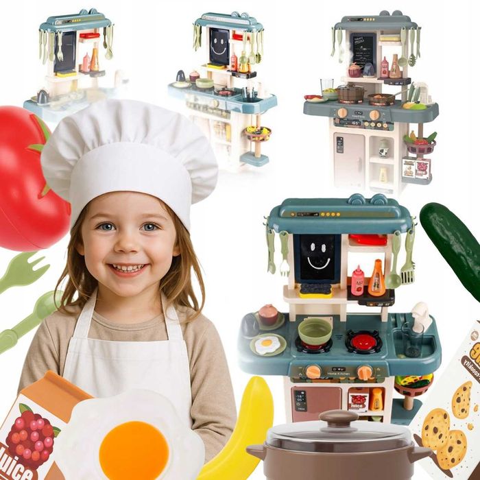 kuchnia dla dzieci dźwięki led woda generator pary dodatki okazja