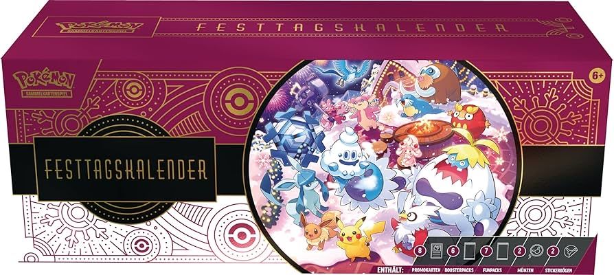 Адвент-календар настільна гра  Pokemon TCG Holiday Calendar 2025 Німецьке видання!