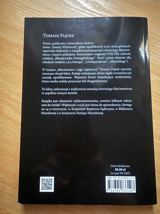 "Macierewicz i jego tajemnice" Tomasz Piątek