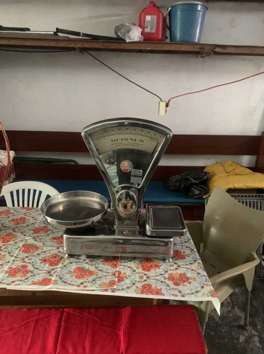 balança inox com pesos