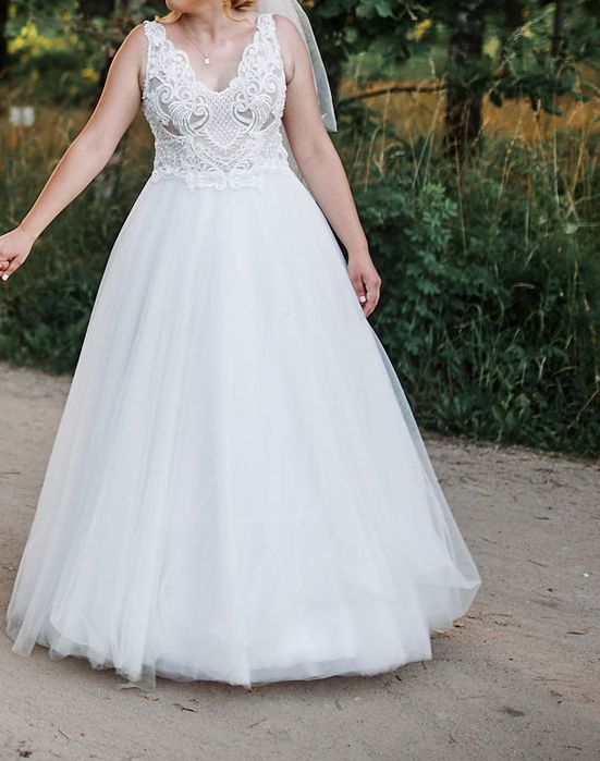 Suknia ślubna Miguela Julii Gastoł rozmiar 38 ivory