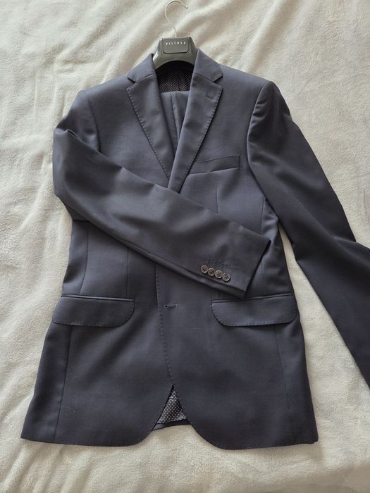 Garnitur Vistula 100% wełna granatowy