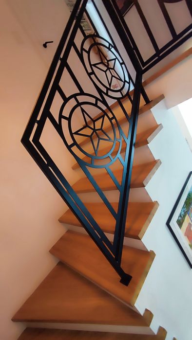 Balustrada ażurowa wycinana laserowo z metalu barierka poręcz