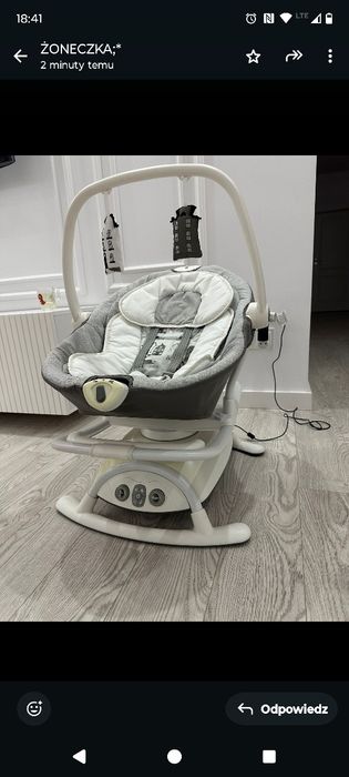 Huśtawka i Bujaczek elektryczny  dla niemowląt JOIE SANSA 2 W 1