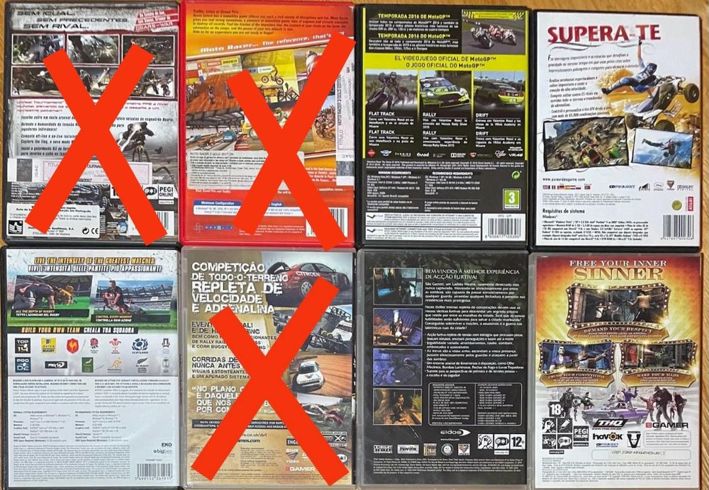 4 jogos para PC em bom estado.