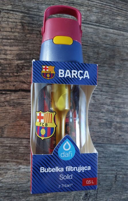 Butelka FC Barcelona z filtrem Dafi, nowa