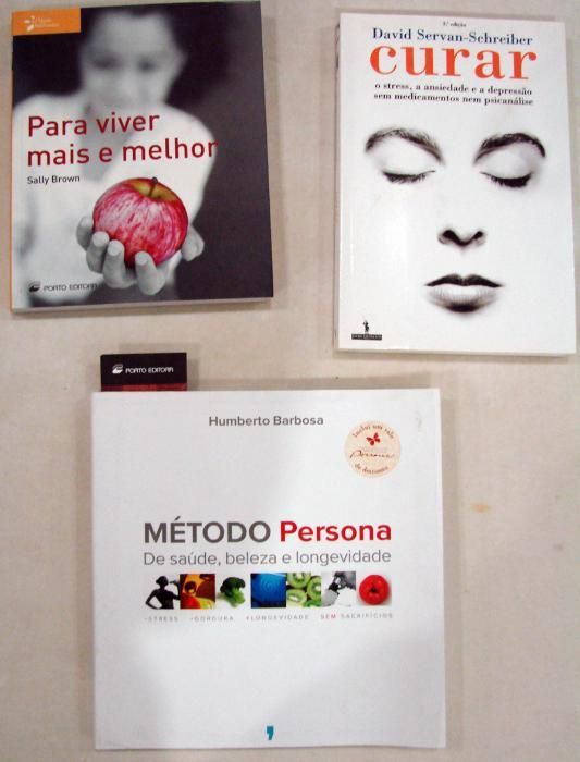 Lote 3 livros NOVOS (Nutrição Saude Bem estar Corpo e Mente)