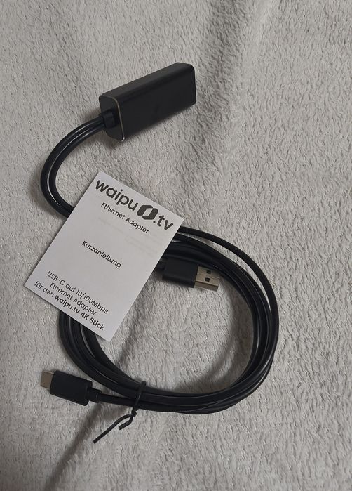 Adapter Ethernet USB-C do waipu.tv Stick – nowy