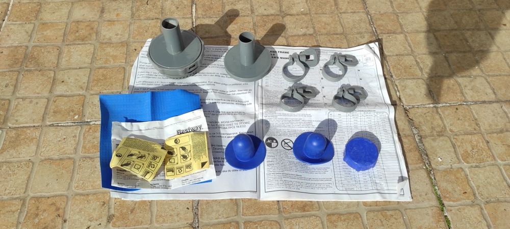 Conjunto piscina 4x2,11x0,81m EXTRAS e BOMBA SUBMERSÍVEL, LER DESCRIÇÃ