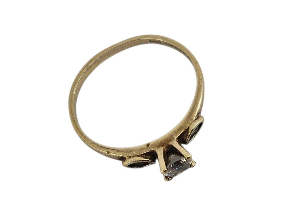 ŚLICZNY ZŁOTY PIERŚCIONEK z cyrkoniami  1,20G 333 R.9